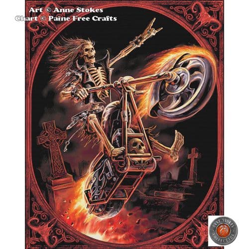 Hell Rider (Supersize) by Paine Free Crafts printed cross stitch chart